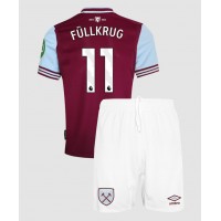 Fotballdrakt Barn West Ham United Niclas Fullkrug #11 Hjemmedraktsett 2024-25 Kortermet (+ Korte bukser)